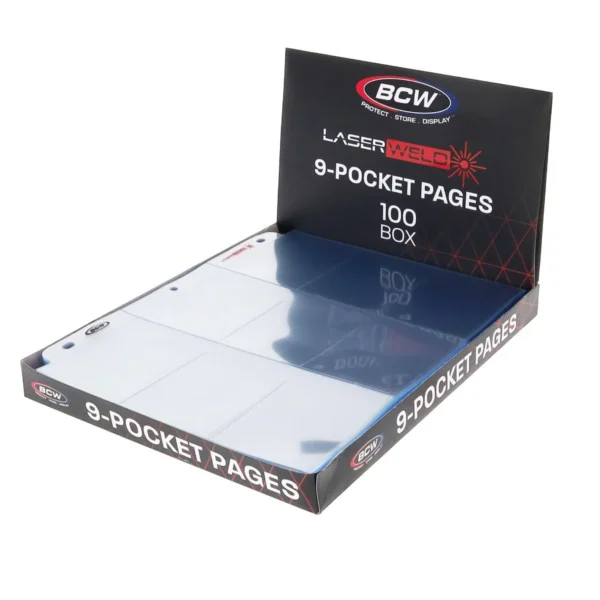 Hoja BCW para 9 tarjetas coleccionables de 2½" x 3½"