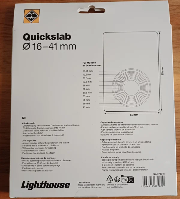 Caja 6 Capsulas QUICKSLAB 16 - 40
